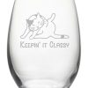 Pet Supplies Susquehanna Glass | Susquehanna Glass Set Of 4 Classy Cat Stemless Wine Tumblers Home Pet Supplies