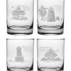 Games & Giftables Susquehanna Glass | Susquehanna Glass Set Of 4 Chesapeake Lighthouse Collection Rocks Glasses Home Bar Carts & Accessories