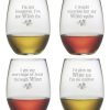 Drinkware Susquehanna Glass | Susquehanna Glass Set Of Four Wine Justification 21Oz Glasses Home Drinkware