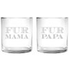 Games & Giftables Susquehanna Glass | Susquehanna Glass Set Of Two 11.5Oz Mama & Papa Slim Rocks Glasses Home Bar Carts & Accessories