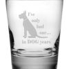 Pet Supplies Susquehanna Glass | Susquehanna Glass 13 Dog Years Heavy Based Dof 25Oz Home Pet Supplies