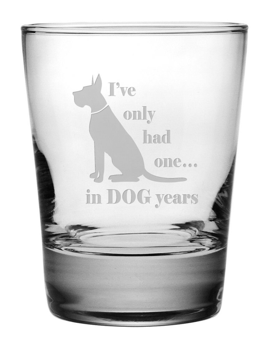 Pet Supplies Susquehanna Glass | Susquehanna Glass 13 Dog Years Heavy Based Dof 25Oz Home Pet Supplies