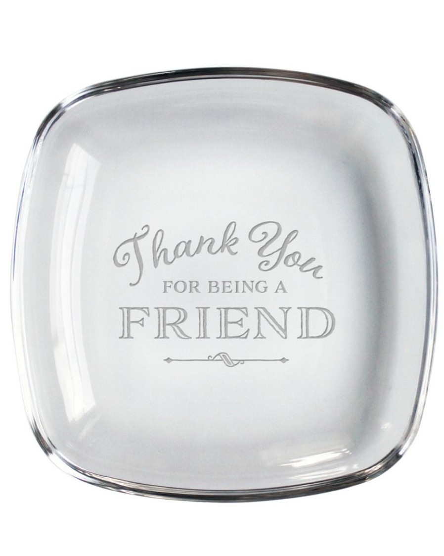 Serveware Susquehanna Glass | Susquehanna Glass 7In Thank You For Being A Friend Keepsake Plate Home Serveware