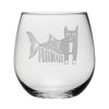 Games & Giftables Susquehanna Glass | Susquehanna Glass Purrmaid Set Of 4 16.75Oz Stemless Wine Glasses Home Bar Carts & Accessories