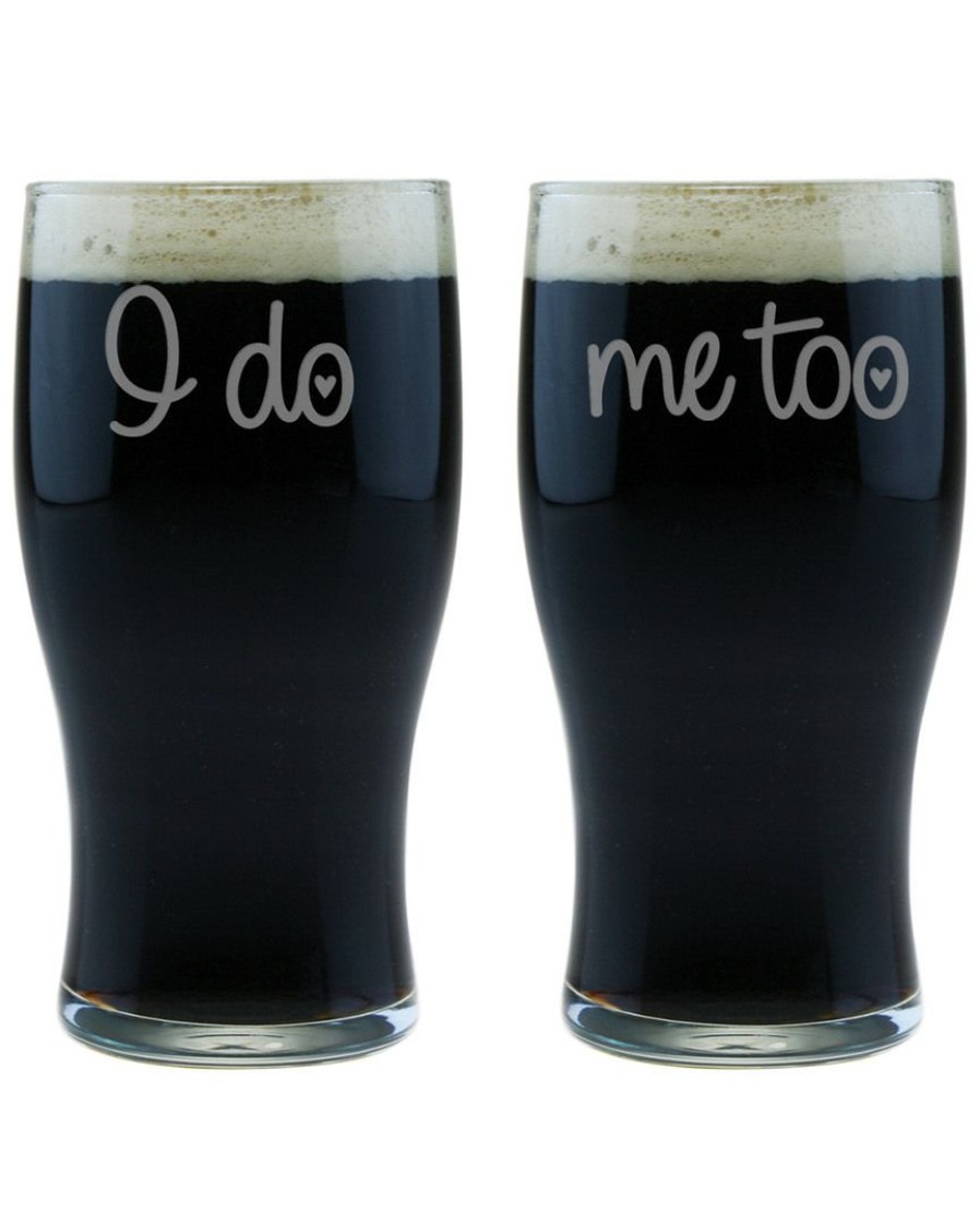 Games & Giftables Susquehanna Glass | Susquehanna Glass Set Of 2 I Do Me Too Classic Pub Glasses Home Bar Carts & Accessories