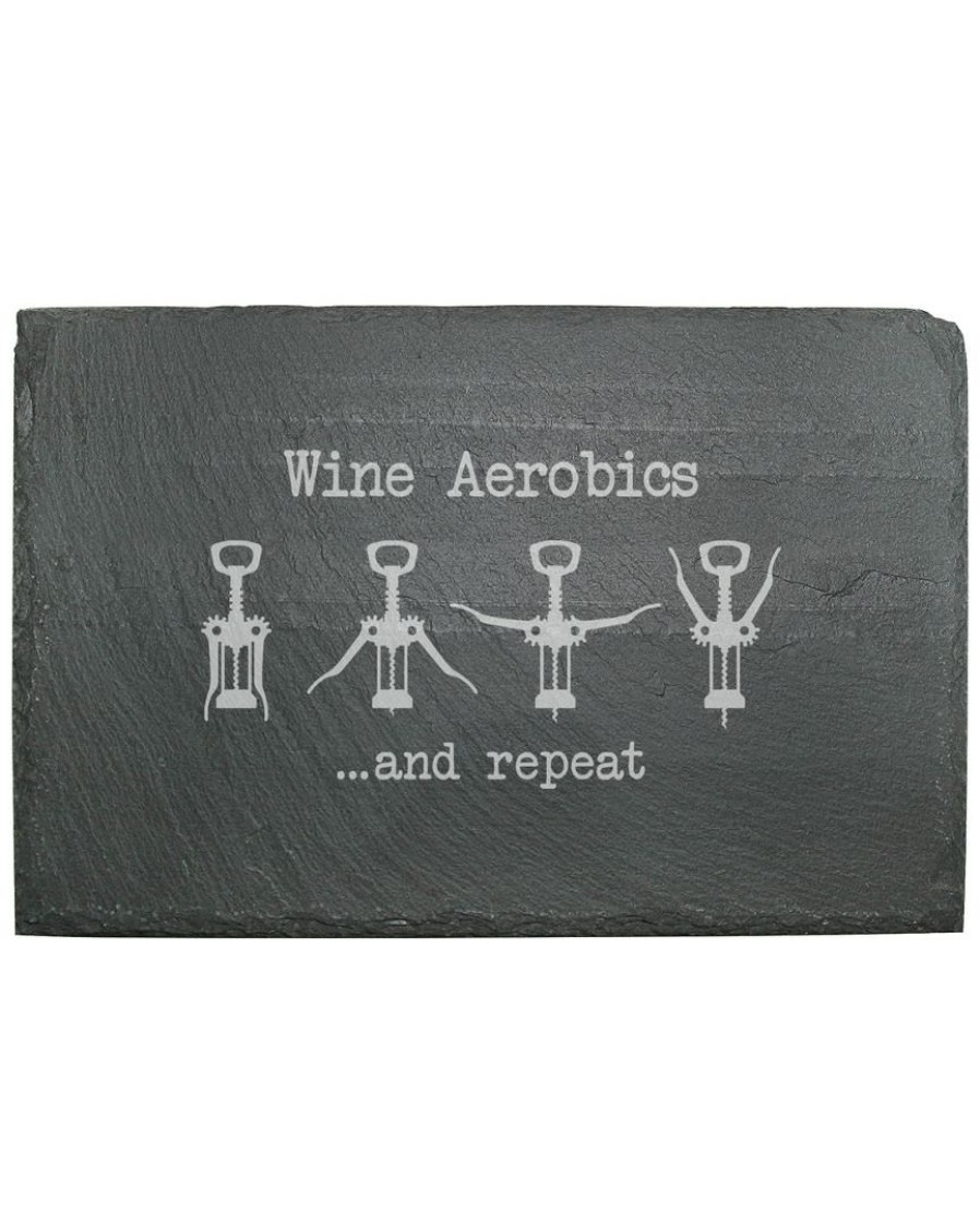 Serveware Susquehanna Glass | Susquehanna Glass Wine Aerobics Slate Serving Board Home Serveware