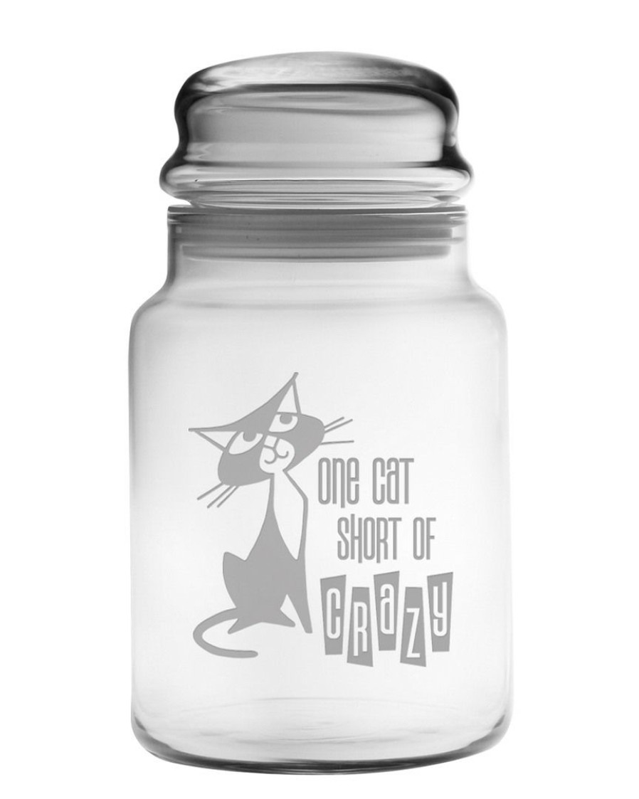 Dinnerware Susquehanna Glass | Susquehanna Glass One Cat Short Apothecary Jar Home Dinnerware