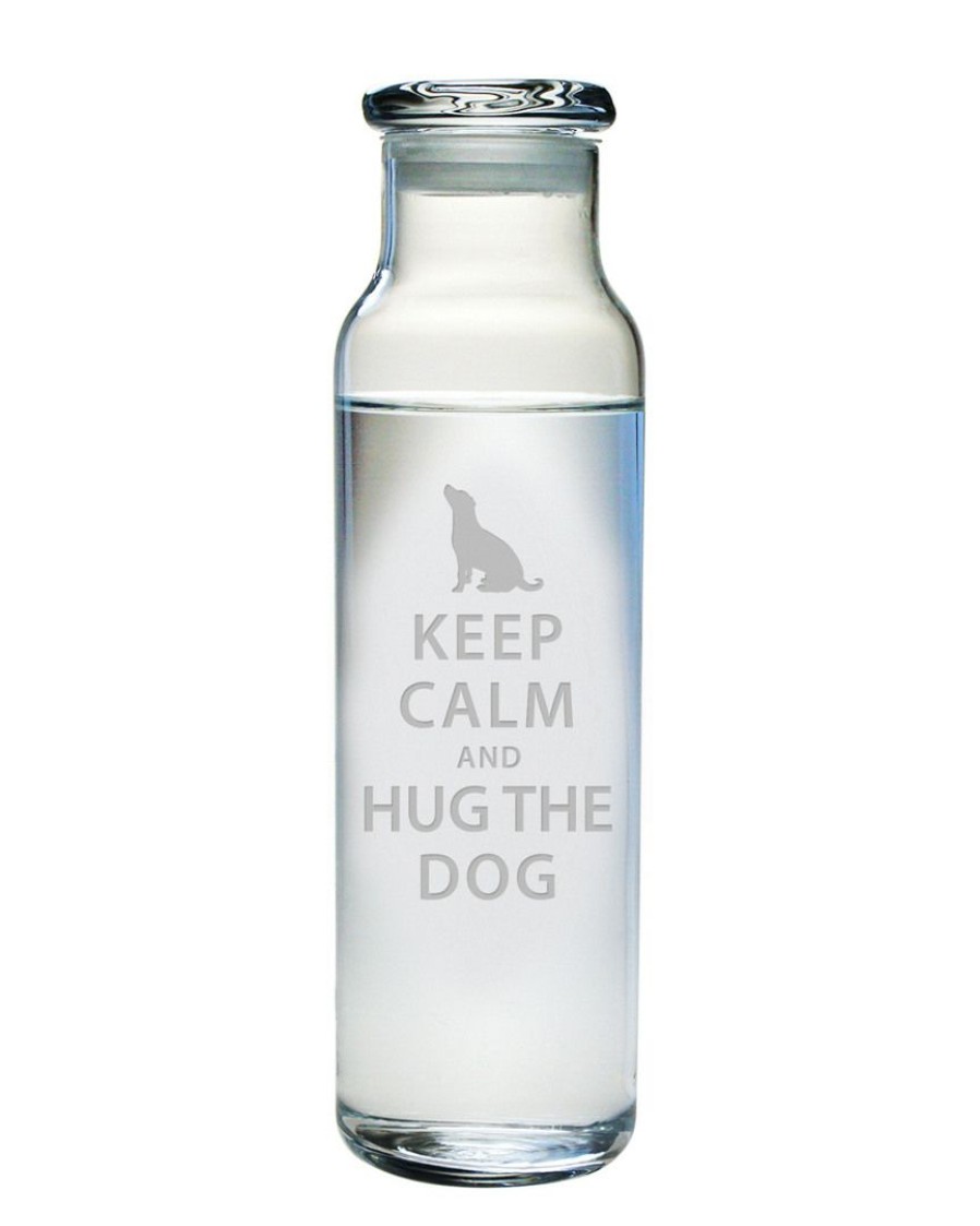 Pet Supplies Susquehanna Glass | Susquehanna Glass Keep Calm & Hug The Dog 24Oz Water Bottle Home Pet Supplies