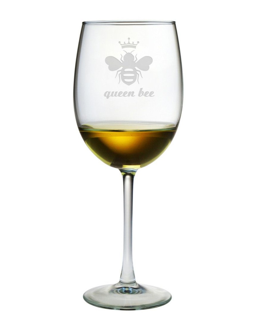 Drinkware Susquehanna Glass | Susquehanna Glass Queen Bee Set Of Four 19Oz Wine Glasses Home Drinkware