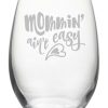 Games & Giftables Susquehanna Glass | Susquehanna Glass Mommin' Ain'T Easy Stemless Wine & Gift Box Home Bar Carts & Accessories