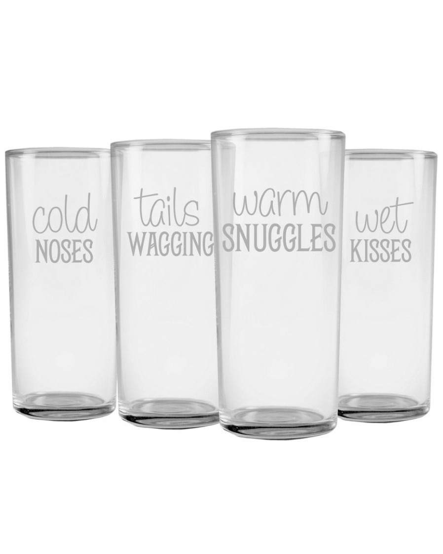 Pet Supplies Susquehanna Glass | Susquehanna Glass Set Of Four 15.5Oz Cold Noses Slim Hiball Glasses Home Pet Supplies