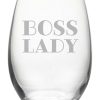 Games & Giftables Susquehanna Glass | Susquehanna Glass Boss Lady Stemless Wine & Gift Box Home Bar Carts & Accessories