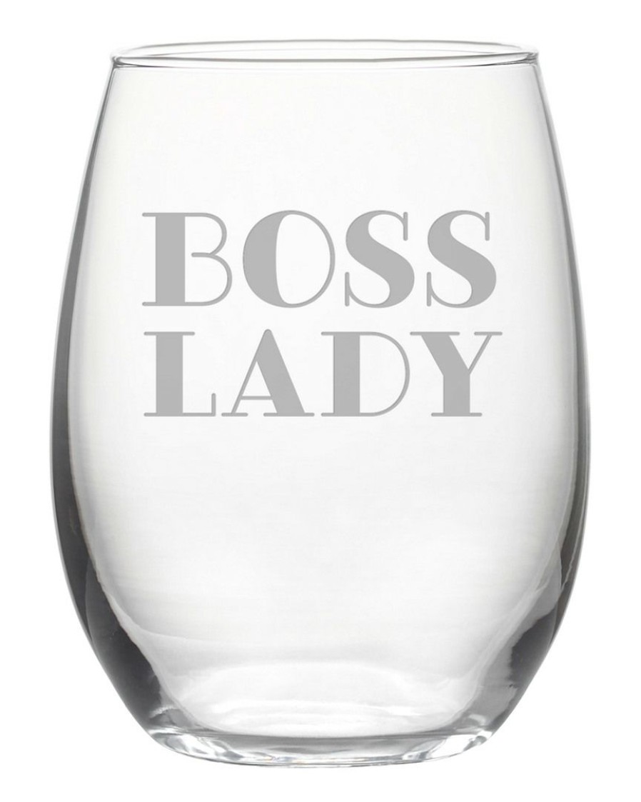 Games & Giftables Susquehanna Glass | Susquehanna Glass Boss Lady Stemless Wine & Gift Box Home Bar Carts & Accessories