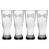 Games & Giftables Susquehanna Glass | Susquehanna Glass Set Of Four 20Oz Bowties Pilsner Home Bar Carts & Accessories