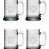 Games & Giftables Susquehanna Glass | Susquehanna Glass Wheel & Anchor Set Of Four 15Oz Tankard Mugs Home Bar Carts & Accessories