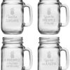 Games & Giftables Susquehanna Glass | Susquehanna Glass Set Of 4 Pineapple Talk Assortment Drinking Jars Home Bar Carts & Accessories