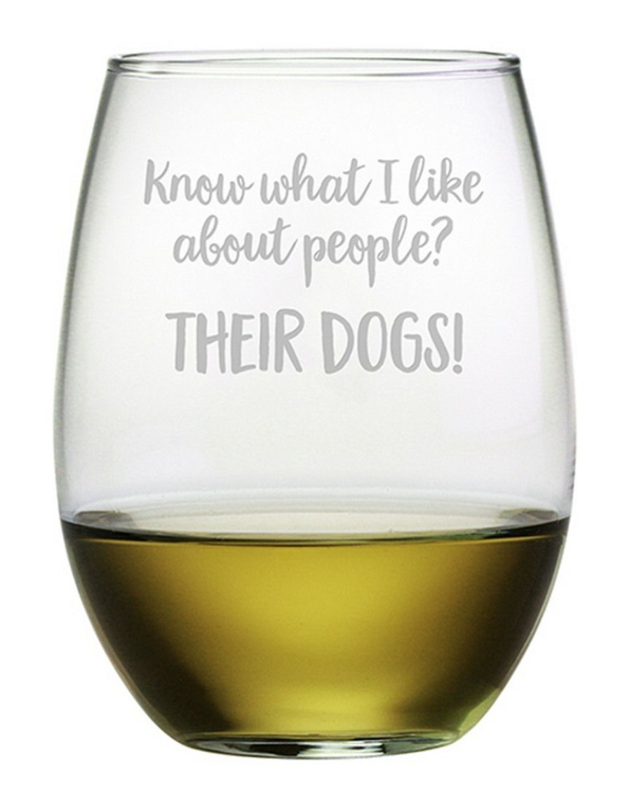 Dinnerware Susquehanna Glass | Susquehanna Glass Their Dogs Stemless Wine & Gift Box Home Dinnerware