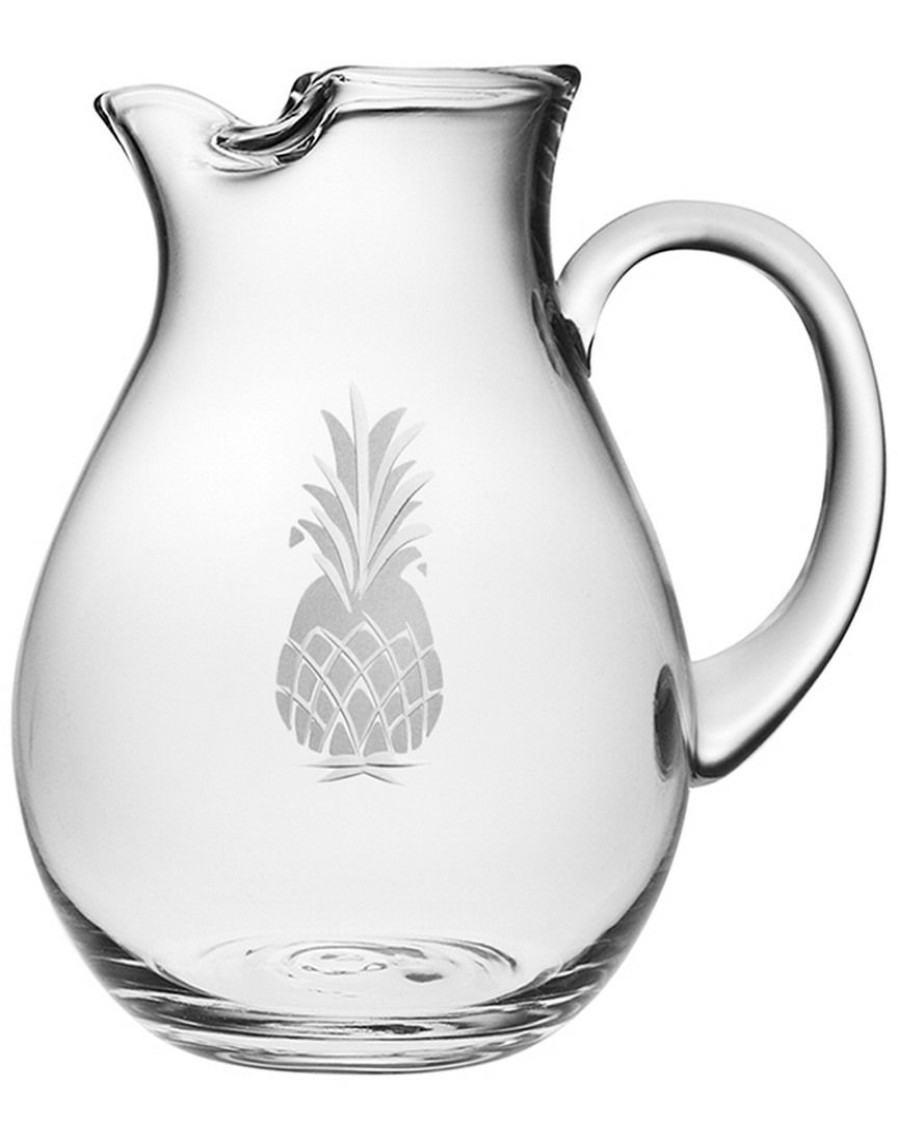 Games & Giftables Susquehanna Glass | Susquehanna Glass Pineapple Handcut Classic Round Pitcher Home Bar Carts & Accessories