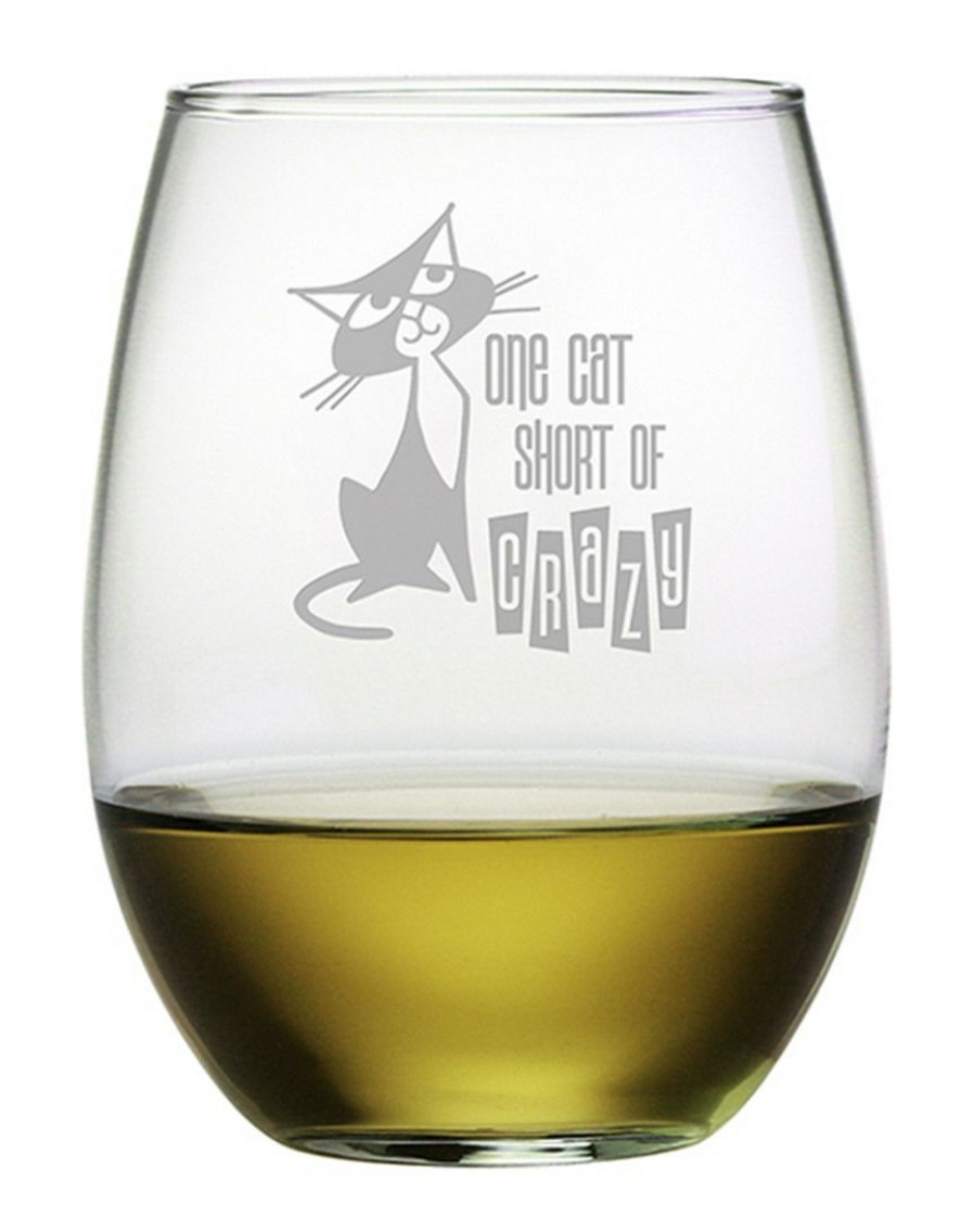 Dinnerware Susquehanna Glass | Susquehanna Glass One Cat Short Stemless Wine & Gift Box Home Dinnerware