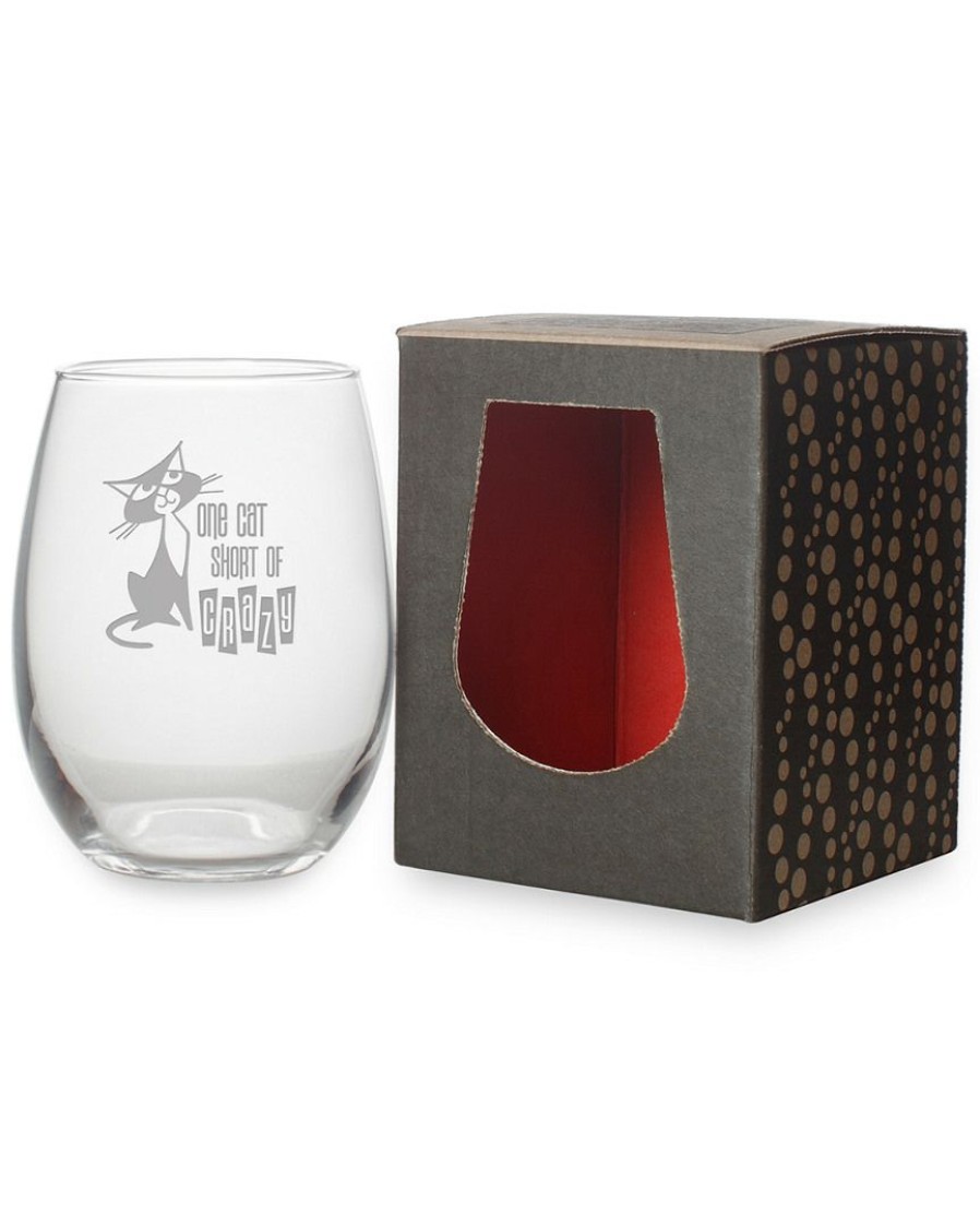 Dinnerware Susquehanna Glass | Susquehanna Glass One Cat Short Stemless Wine & Gift Box Home Dinnerware