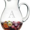 Drinkware Susquehanna Glass | Susquehanna Glass Monogrammed 90Oz Engraver Classic Round Pitcher, (A-Z) Home Drinkware