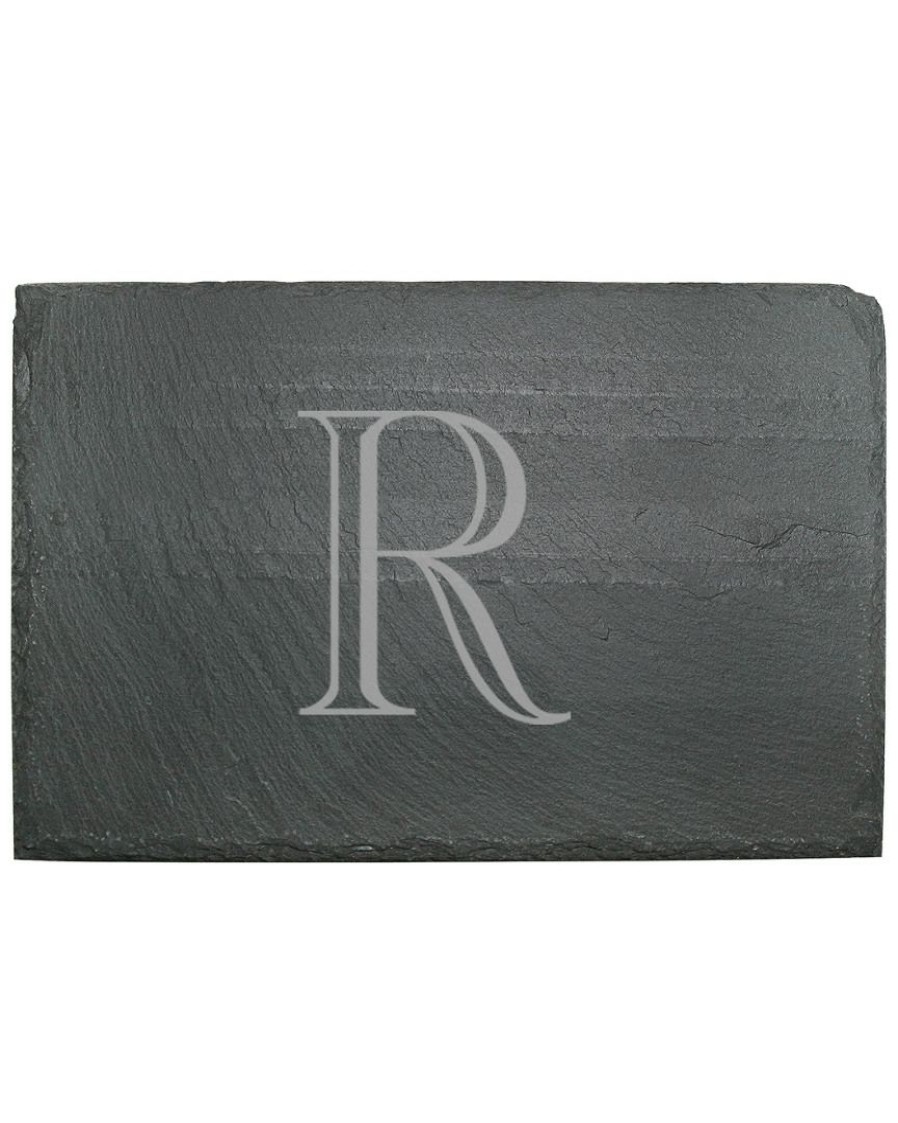 Serveware Susquehanna Glass | Susquehanna Glass Monogrammed Engraver Slate Board, (A-Z) Home Serveware