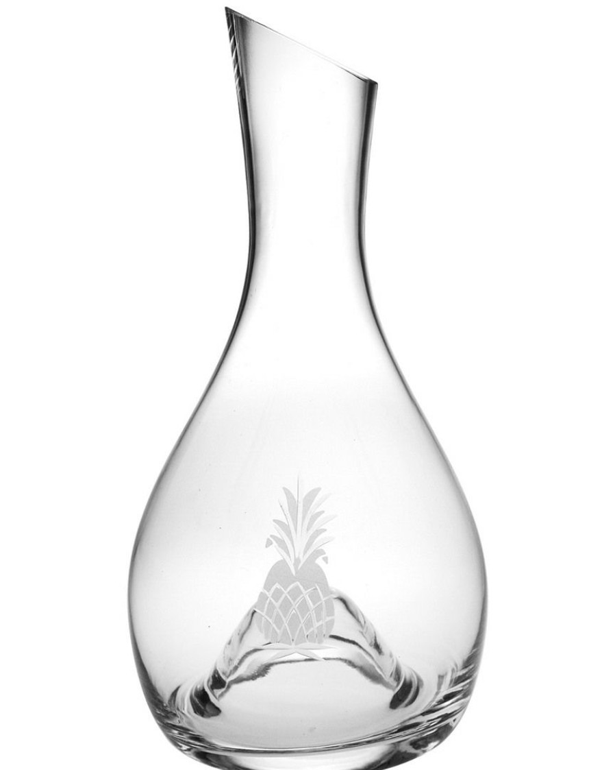 Games & Giftables Susquehanna Glass | Susquehanna Glass Pineapple Handcut Punted Wine Carafe Home Bar Carts & Accessories