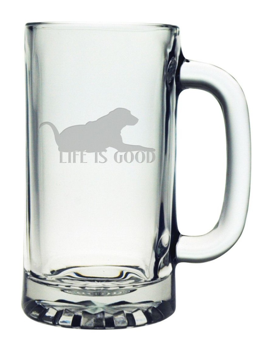 Pet Supplies Susquehanna Glass | Susquehanna Glass Life Is Good Set Of 4 Tankard Mugs Home Pet Supplies