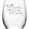 Pet Supplies Susquehanna Glass | Susquehanna Glass Set Of 4 My Dog Says No Stemless Wine Tumblers Home Pet Supplies