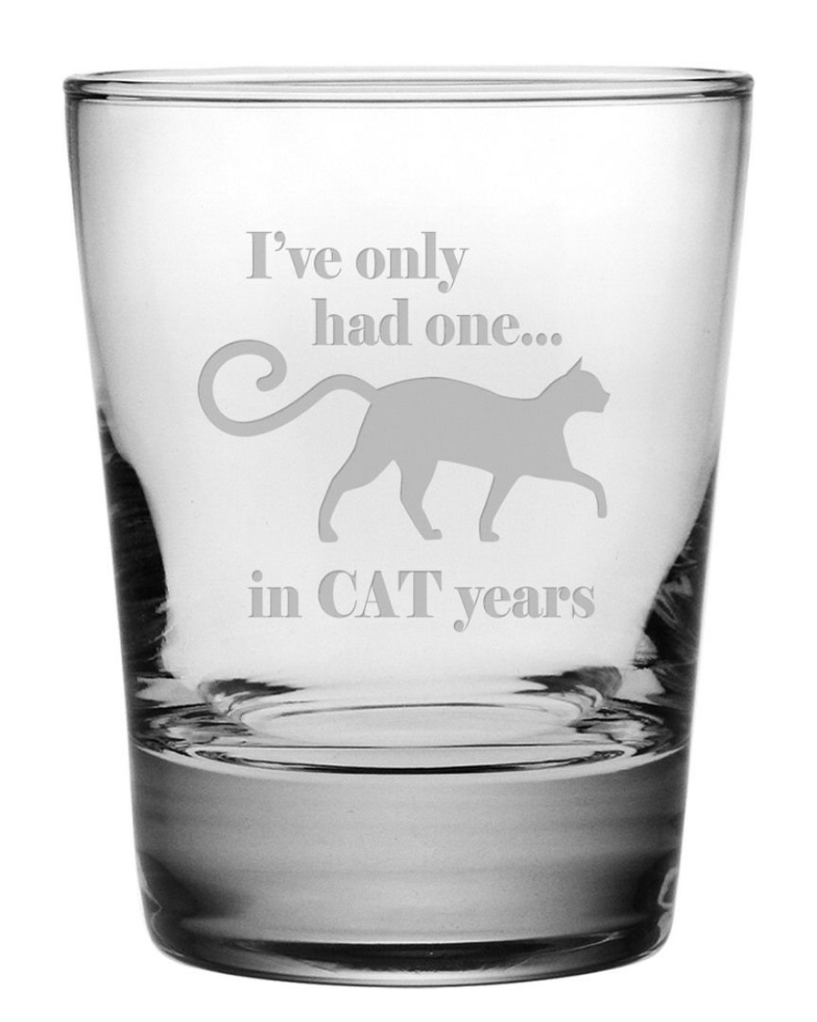 Pet Supplies Susquehanna Glass | Susquehanna Glass 13 Cat Years Heavy Based Dof 25Oz Home Pet Supplies