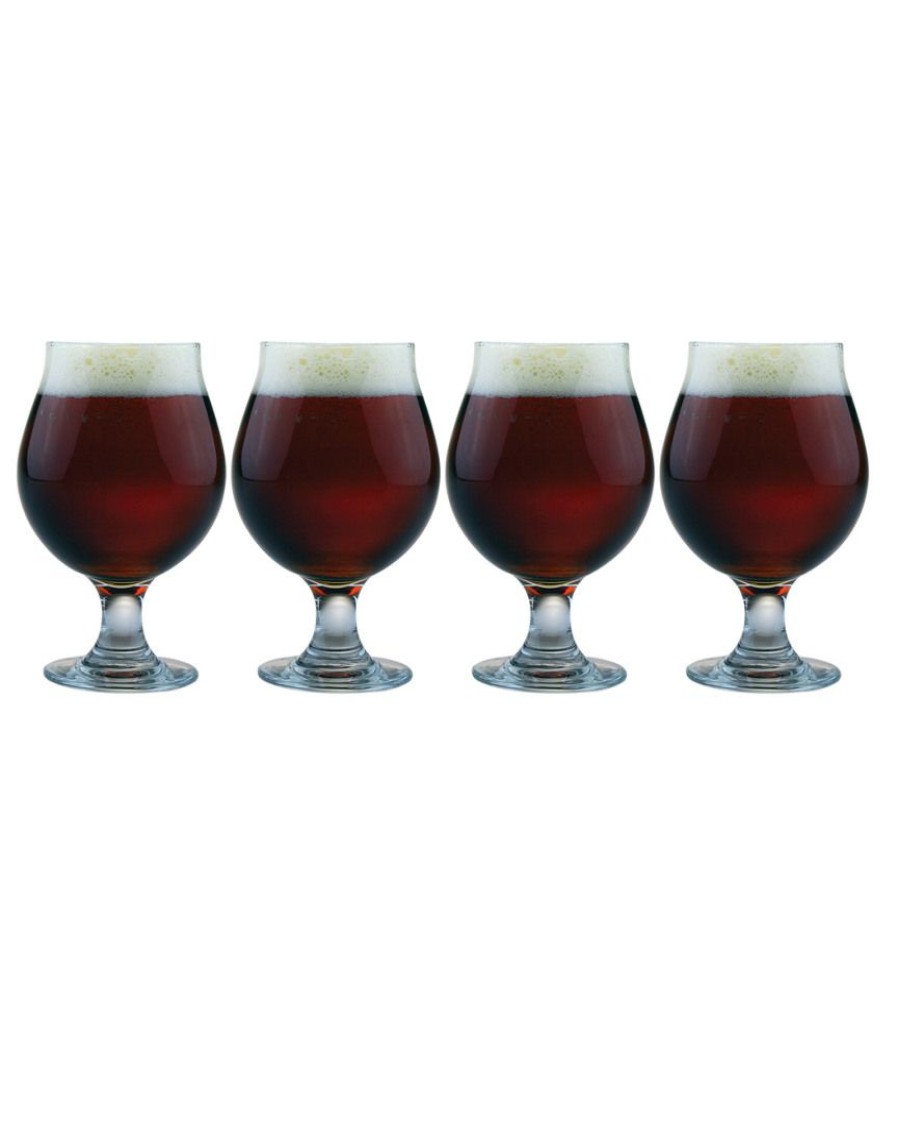 Games & Giftables Susquehanna Glass | Susquehanna Glass Set Of Four 16Oz Belgian Beer Glasses Home Bar Carts & Accessories