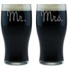 Games & Giftables Susquehanna Glass | Susquehanna Glass Set Of 2 Hubby & Wifey Classic Pub Glasses Home Bar Carts & Accessories