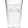 Pet Supplies Susquehanna Glass | Susquehanna Glass 16Oz Cat Whisperer Pint Glass Set Of 4 Home Pet Supplies