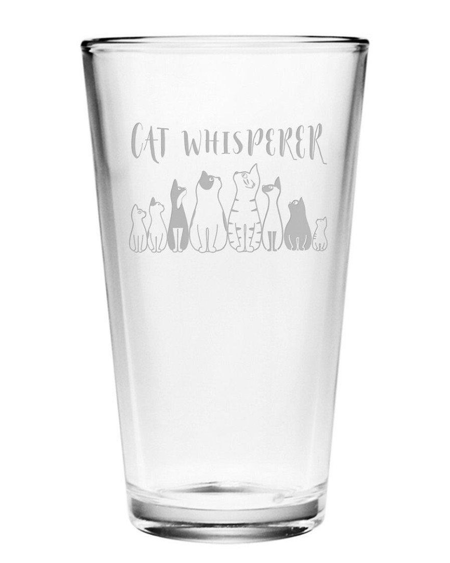 Pet Supplies Susquehanna Glass | Susquehanna Glass 16Oz Cat Whisperer Pint Glass Set Of 4 Home Pet Supplies