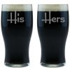 Games & Giftables Susquehanna Glass | Susquehanna Glass Set Of 2 His & Hers Classic Pub Glasses Home Bar Carts & Accessories