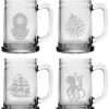 Games & Giftables Susquehanna Glass | Susquehanna Glass Set Of 4 Voyager Assortment Tankard Mugs Home Bar Carts & Accessories