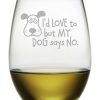 Dinnerware Susquehanna Glass | Susquehanna Glass My Dog Says No Stemless Wine & Gift Box Home Dinnerware