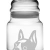 Dinnerware Susquehanna Glass | Susquehanna Glass Curious Boston Terrier Medium Apothecary Jar Home Dinnerware