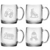 Games & Giftables Susquehanna Glass | Susquehanna Glass "Signs Of Winter" Set Of 4 Nordic Mugs Home Bar Carts & Accessories