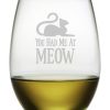 Pet Supplies Susquehanna Glass | Susquehanna Glass You Had Me At Meow Set Of Four 21Oz Stemless Tumblers Home Pet Supplies