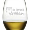 Games & Giftables Susquehanna Glass | Susquehanna Glass Set Of 4 Therapist Has Whiskers Stemless Wine Tumblers Home Bar Carts & Accessories