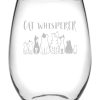 Pet Supplies Susquehanna Glass | Susquehanna Glass 21Oz Cat Whisperer Stemless Wine Set Of 4 Home Pet Supplies