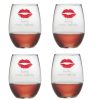 Games & Giftables Susquehanna Glass | Susquehanna Glass "Hottie Times Infinity" Set Of 4 Stemless Glasses Home Bar Carts & Accessories