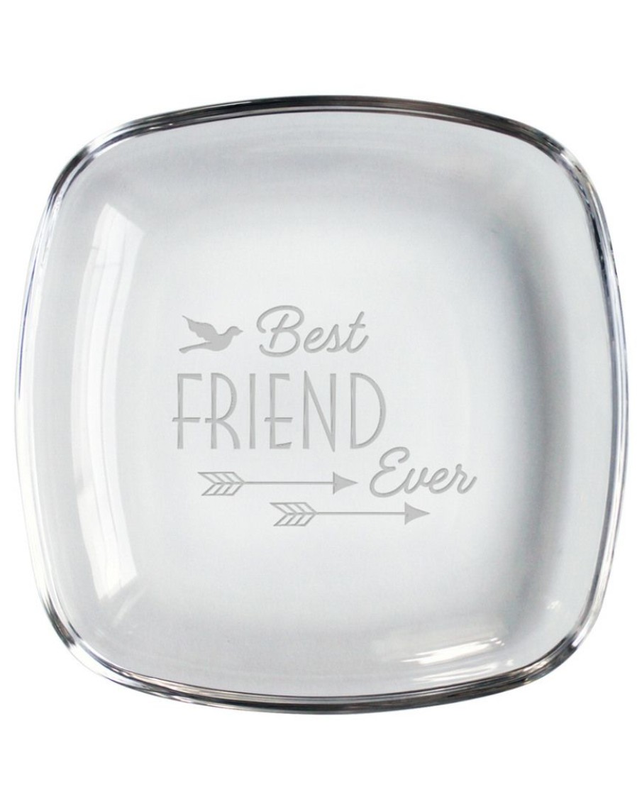 Serveware Susquehanna Glass | Susquehanna Glass 7In Best Friend Ever Keepsake Plate Home Serveware