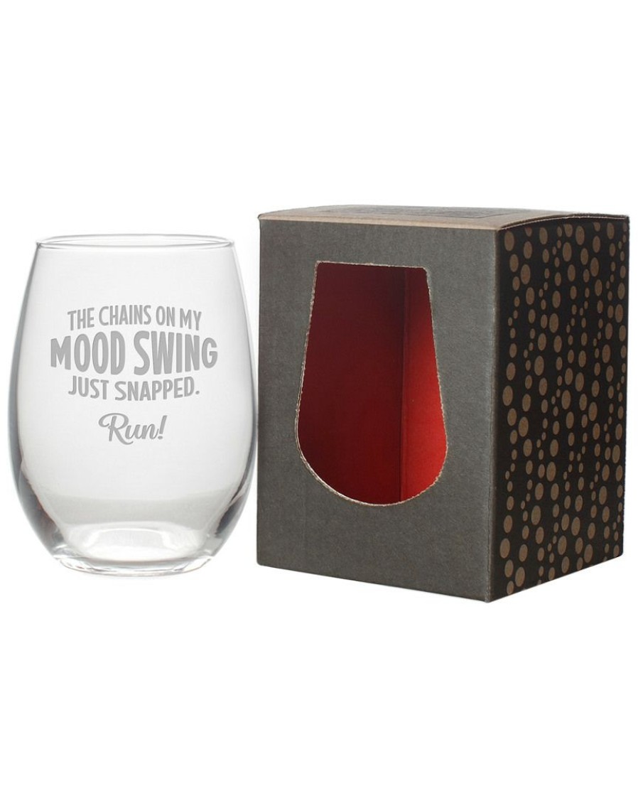 Games & Giftables Susquehanna Glass | Susquehanna Glass Mood Swing Stemless Wine & Gift Box Home Bar Carts & Accessories